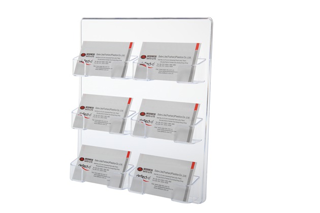 六格有機玻璃制品名片架70601